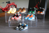 Custom Wholesale Mini 3D Basketball Shoe Sneaker Rubber Keychains Pvc Key Ring Sneaker Key Chain with Clear Shoe Box