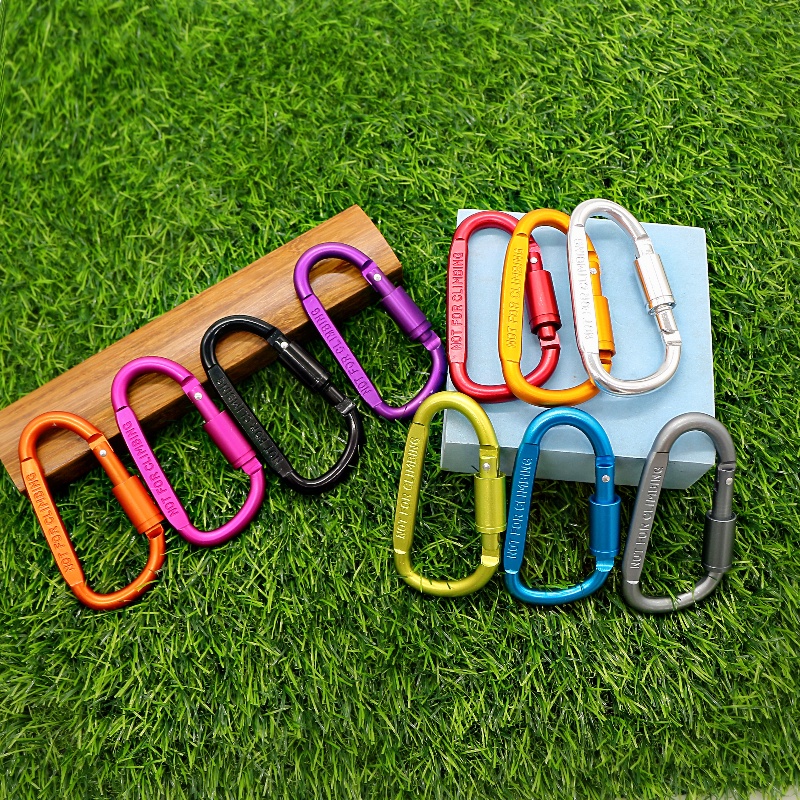 3D Llaveros Business Steel Mountaineering Hook Keychain Star shaped Screw Lock Mountaineering Hook Keychain