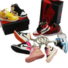 Sports shoe keychain loose 3D PVC mini basketball shoe keychain accessories with gift box