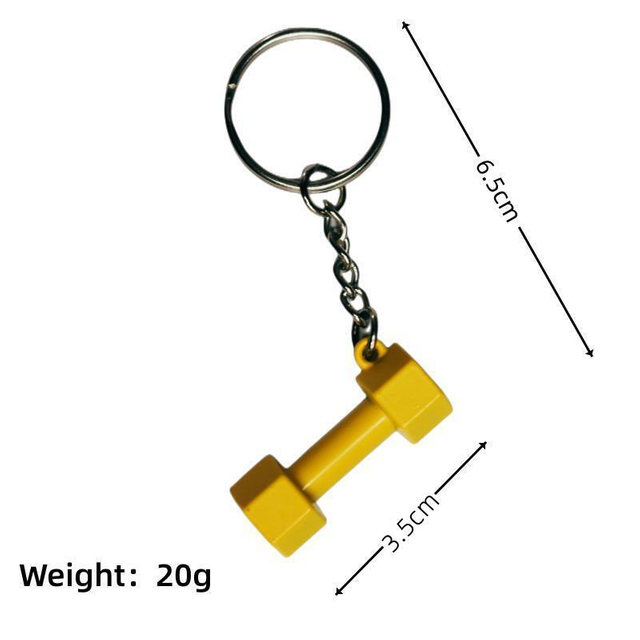 Lilangda Hot Sale Vintage Silver Barbell Dumbbell Fitness Gym Keychain Men Key Ring Couple Keyfob Accessories 