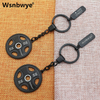 Wsnbwye High Quality Fitness Equipment Mini Weight Plate Keychain Metal Texture Multi-purpose Bright Fashionable Sports Practical Barbell Plate Keychain Colorful Dumbbell Barbell Plate Set Combina