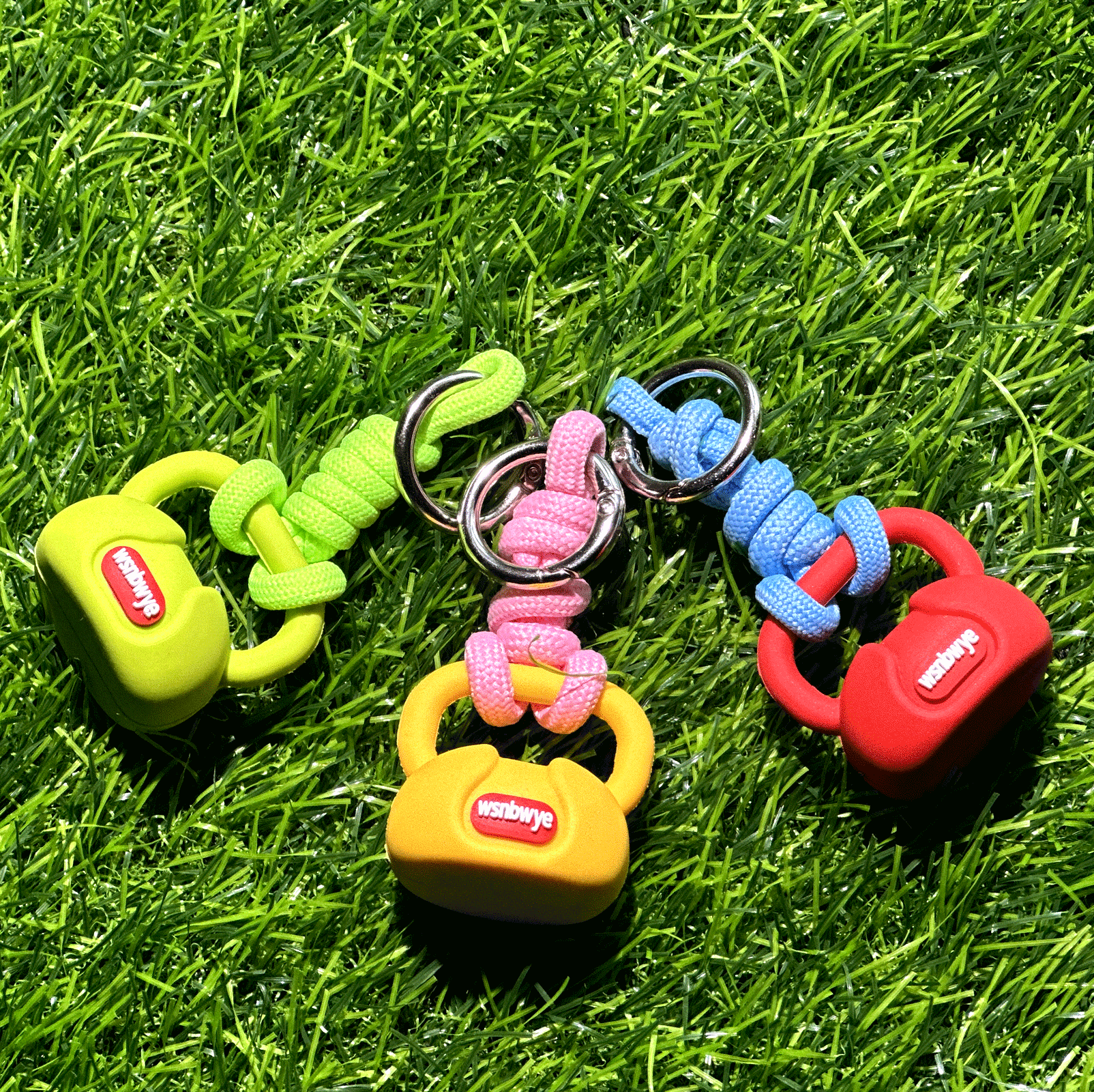 1pc Wsnbwye Fashion Color Mini Twine Kettlebell Keychain Exercise Weight Lifting Stretching Strength Training Portable Fitness Gadget for Decorating Backpack Pendant