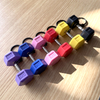 Home Gym Rubber Hex Dumbbell Sets LB Size KG Size Colored Custom-designed Rubber Hexagonal dumbbell Keychain
