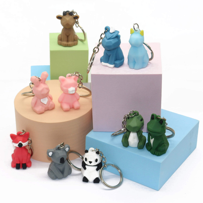 Three-dimensional Cartoon Animal Key Chain Cute Bear Key Chains