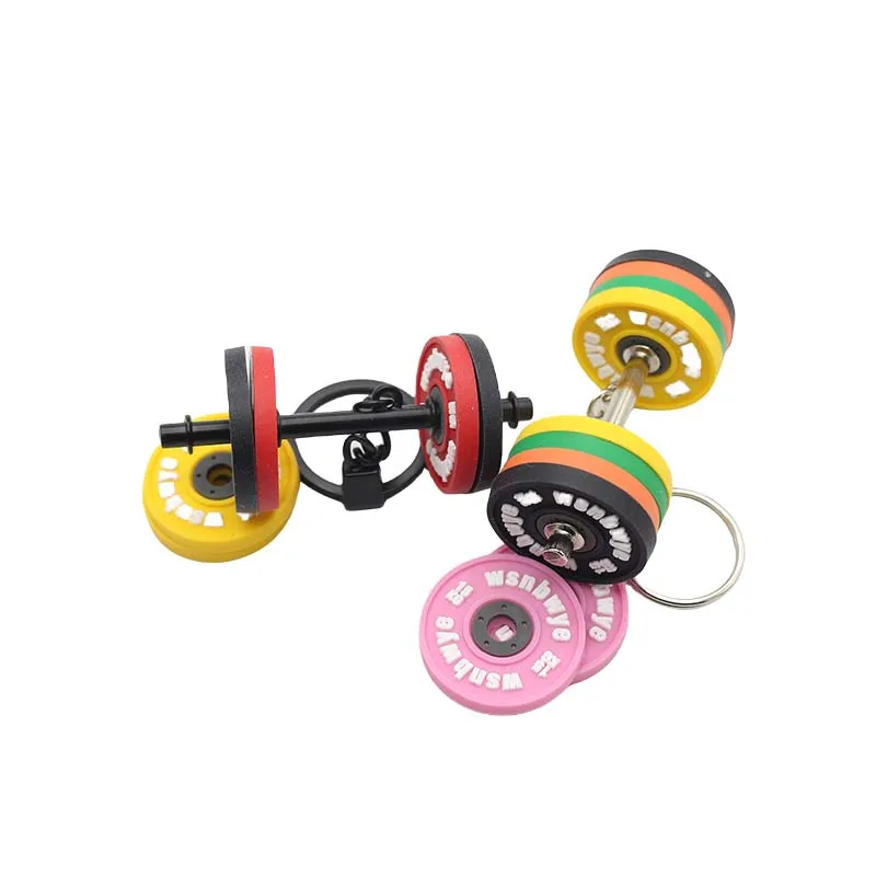 Wsnbwye 7 Hole Weight Plate DIY Sublimation Anime 3D Llaveros CHAVEIRO Urethane Dumbbell Set Lb Key Chain