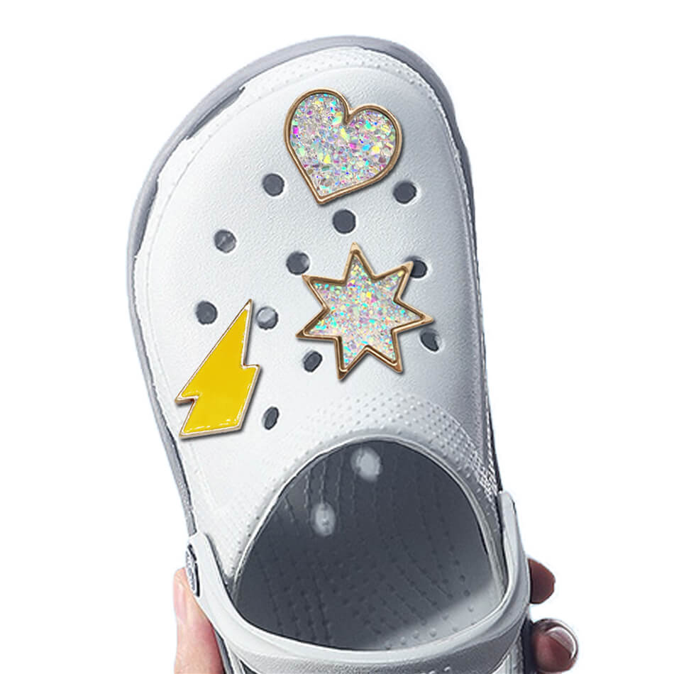 Luxury Designer Shiny Rhinestone Charms Para Crocs Shoe Charms