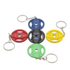 Wsnbwye 100kg Barbell Set Anime DIY Gift Metal Sports 28mm Weight Plate Metal Mini Barbell Toy Piece Key Chain