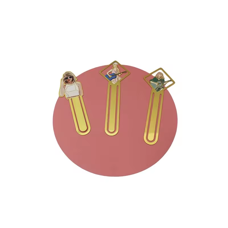 Wsnbwye Brass Bookmark Book Mark Enamel DIY Sublimation Anime 3D Bismillah Metal Floral Magnetic Paperclip Bookmark