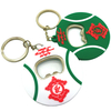 Newest custom made beer keychain bottle opener with soft PVC coated