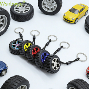 One Wheel Unicycle Electric Mouse Heavy Duty Carts on Wheels Key Ring Wheel Tyre Keyring Rubber Keychain