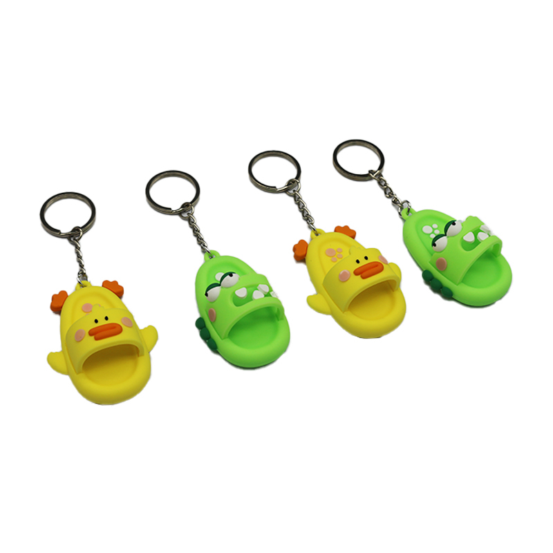 Wholesale Lovely Mini Shoe Keychain 3d Slipper Keyring Slipper Keyholder Croc Key Couple Bag Pendant Keychain