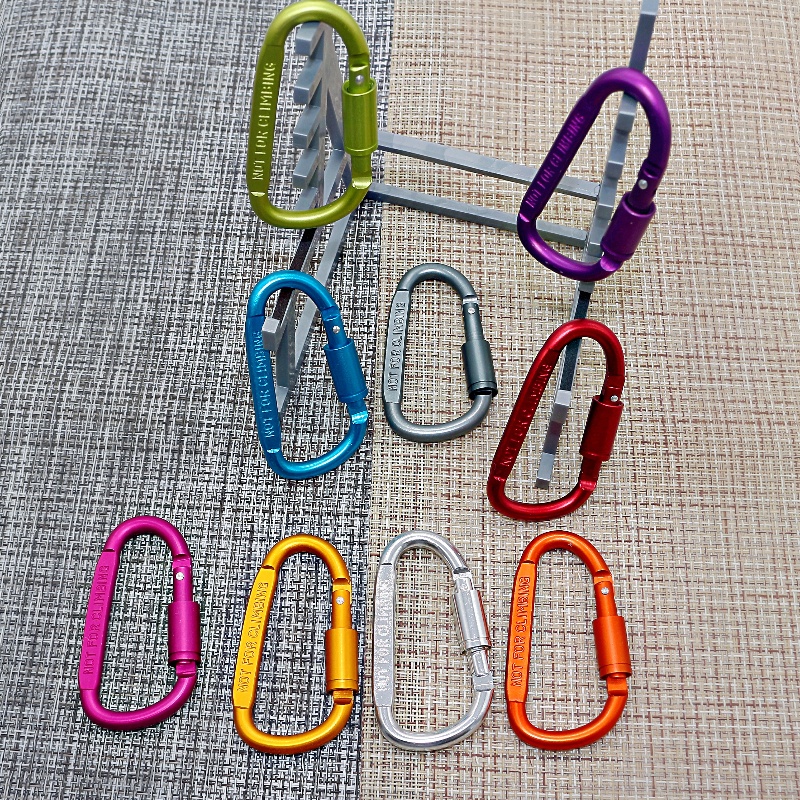 3D Llaveros Business Steel Mountaineering Hook Keychain Star shaped Screw Lock Mountaineering Hook Keychain