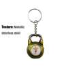 Factory Sale Custom Logo Laser Coated Every Day Weightlifting Colorful Exercise Kettlebell Metal Keychain