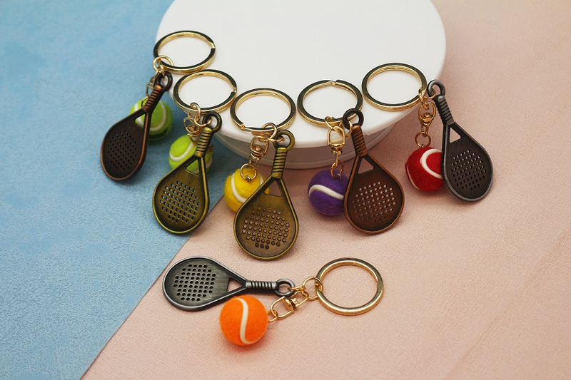 Custom Tennis Racket Charms Vintage Silver Fashion Charm Pendant For Jewelry Bag Lmetal Keychain 