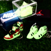 Glowing In The Dark Mini Pvc 3d Rubber Keychain Sneakers Aj Shoes Keychains Rubber Luminous Llavero Soft Key Chain