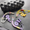 Fashionable Trend of Colorful Combinations of Accessories with Keychains Fitness Equipment Weightlifting Dumbbells And Colorful Beaded Collars