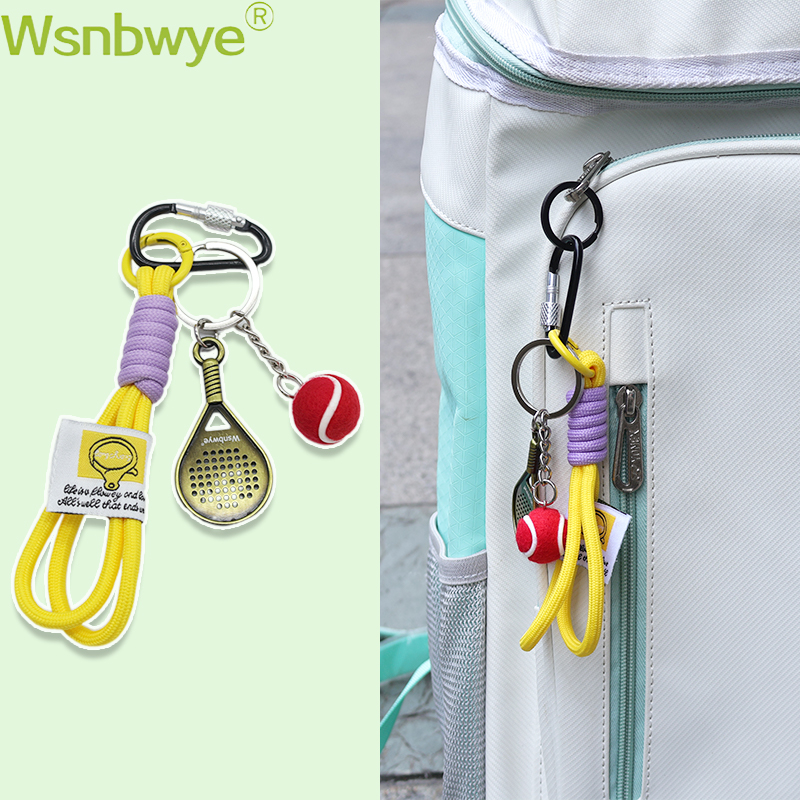 Custom Logo Advertising Tennis Ball Keychain Promotion Sports Tennis Ball Keychain Convenient Neutral Style Suitable White Tennis Ball Keychain
