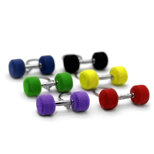 1pc Wsnbwye Weightlifting Equipment Wool Textured Dumbbell Keychain Removable Assembly Fitness Fashion Key Ring Pendant Dumbbell Pendant Gift Suitable for Bag Decoration Gift Unisex