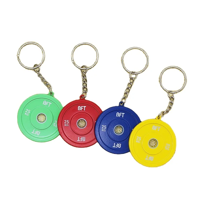 Wsnbwye Bumper Plates Holder DIY Sublimation Anime 3D Llaveros CHAVEIRO 2.5kg Weight Plates Techno Gym Key Chain