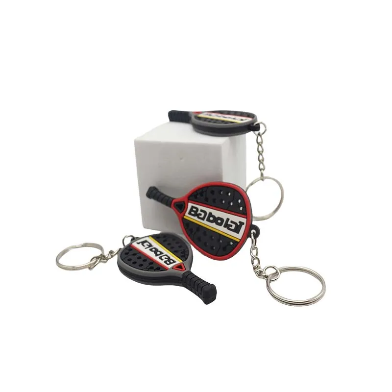 Wsnbwye Raqueta Padel Babolat Racket Gift Anime DIY Rubber Key Chain Cute Rubber Padel Balls Babolat Keychain