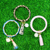 Wsnbwye Tag Leather Tassels LED Anime Fan Gift Key Organizer Lanyard Key Wristlet Beaded Lanyards for Id Badges Keyrings