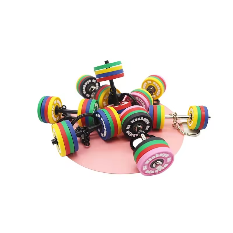 Wsnbwye Gift Anime 1 Pound Dumbbell Weights Fitness Gym Fitness Equipment Adjustable Dumbbell Bar Key Chain