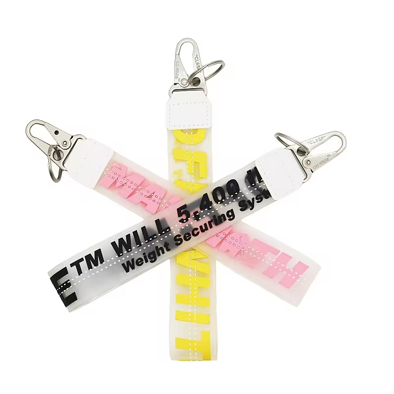 Wsnbwye lanyard with safety breakaway Keychain Strap Polyester Keychain Nylon Motorcycle Keychain lanyard attachment