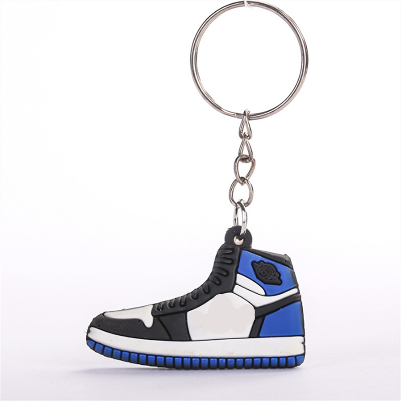 2D 3D Mini PVC Sneaker Key Chains Custom Key Chain Accessories Basketball Shoe Model Rubber Key Chains