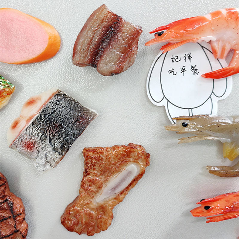 Fridge Magnetic Food Creative For Kids Educational Toys Custom Cheap Soft PVC Rubber 3d Food Fridge Magnet