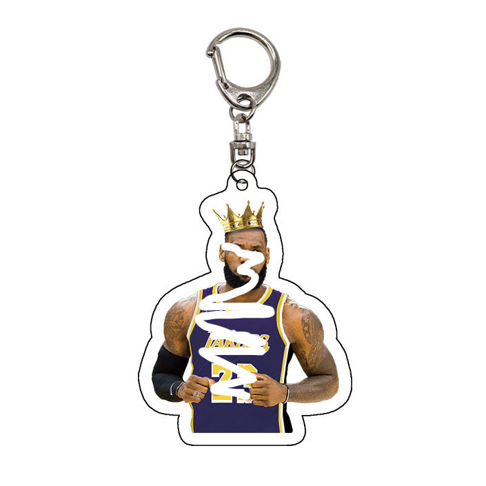Basketball Star Peripheral Keychain Transparent Acrylic Pendant Keychain Acrylic