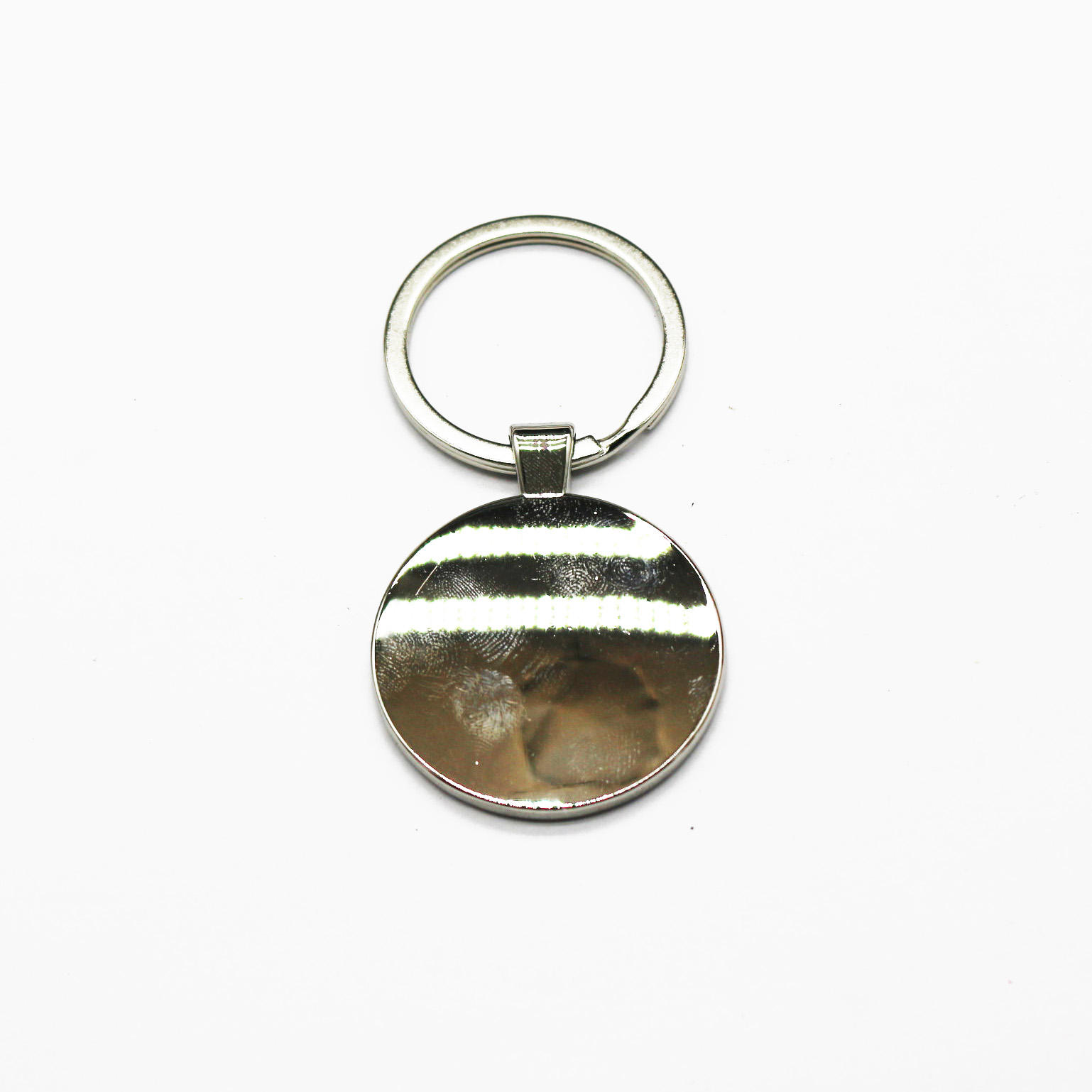 Custom Logo Mini Mirror Keyring Stainless Steel Mirror Metal Blank Keychain Metal Keychain