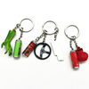 Boxing Series Keychain Anti-Lost Key Accessories Support Custom Pattern Rubber Keychain