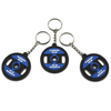 2D Barbell Keychain Star Logo Soft Rubber Keychain Custom Keyring