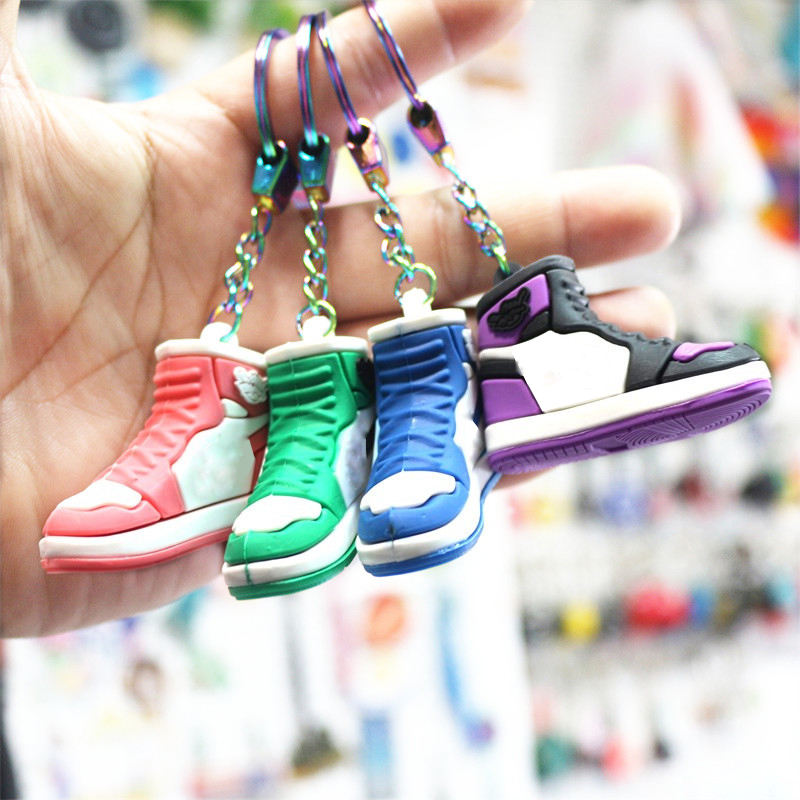 PVC Luxury Key Chain Accessories Mens Basketball Shoe 3D Key Chains