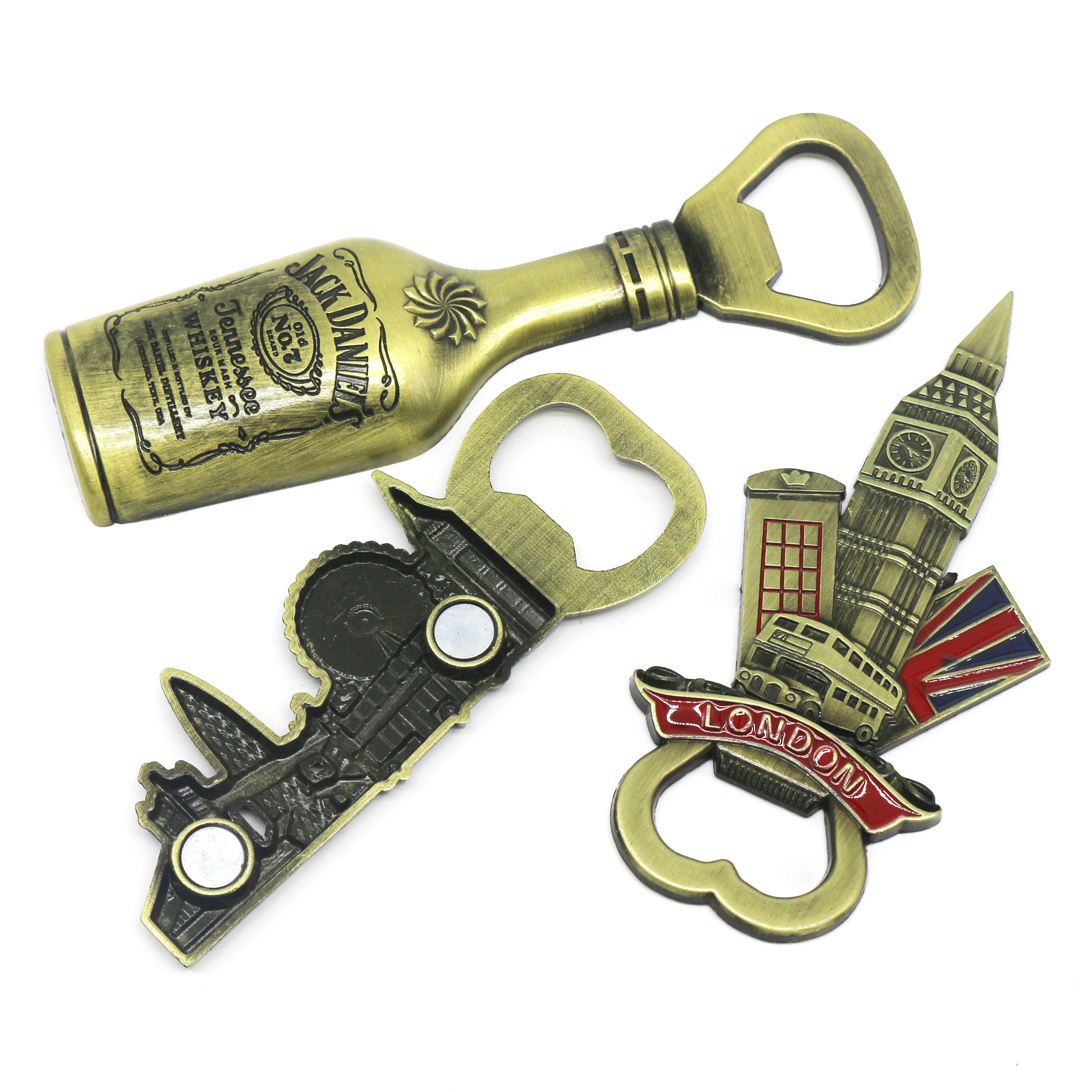 personalized Custom Different Types Shape LOGO Metal Fridge Magnet Manual Beer Bottle Opener
