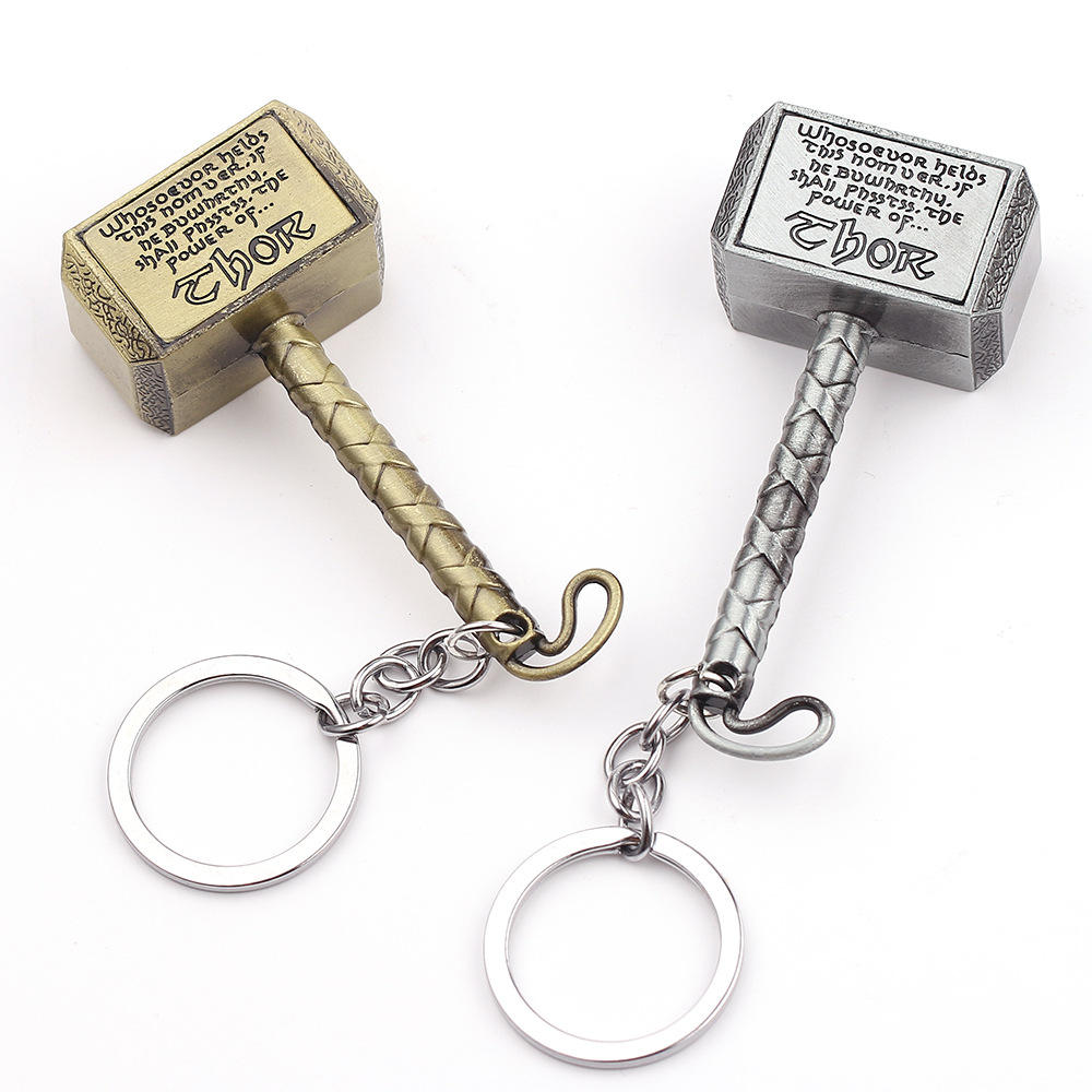 Simulation Thor's Hammer Keychain Metal Keychain Bottle Opener Keychain