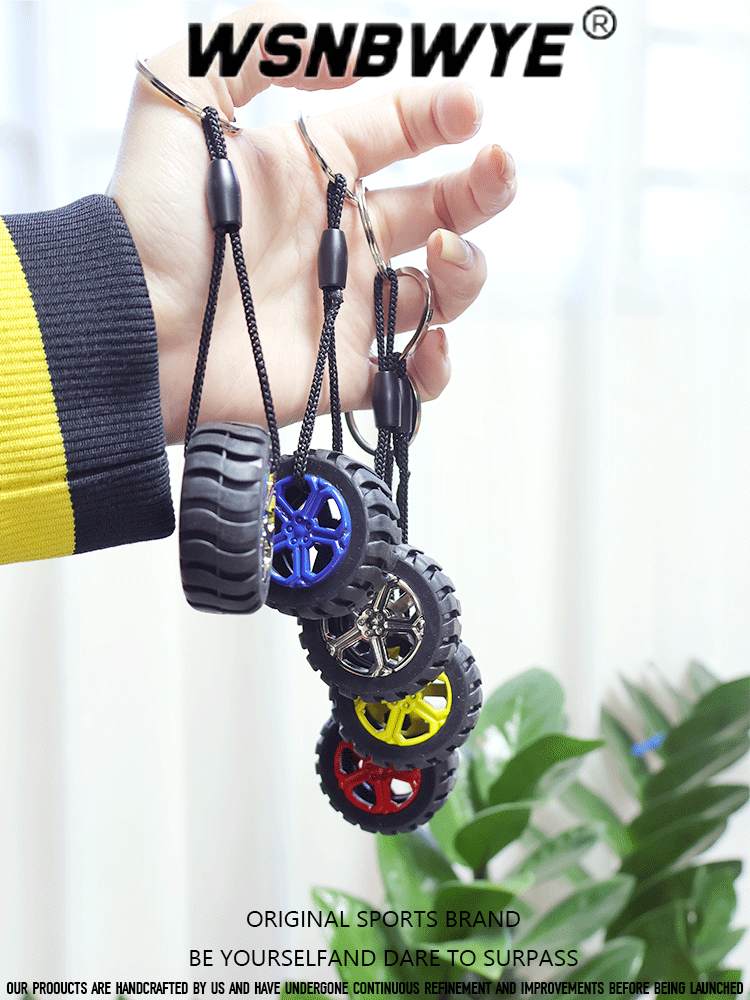 One Wheel Unicycle Electric Mouse Wheel Rotary Encoder Tire-shaped Key Ring Wheel Tyre Keyring Rubber Keychain