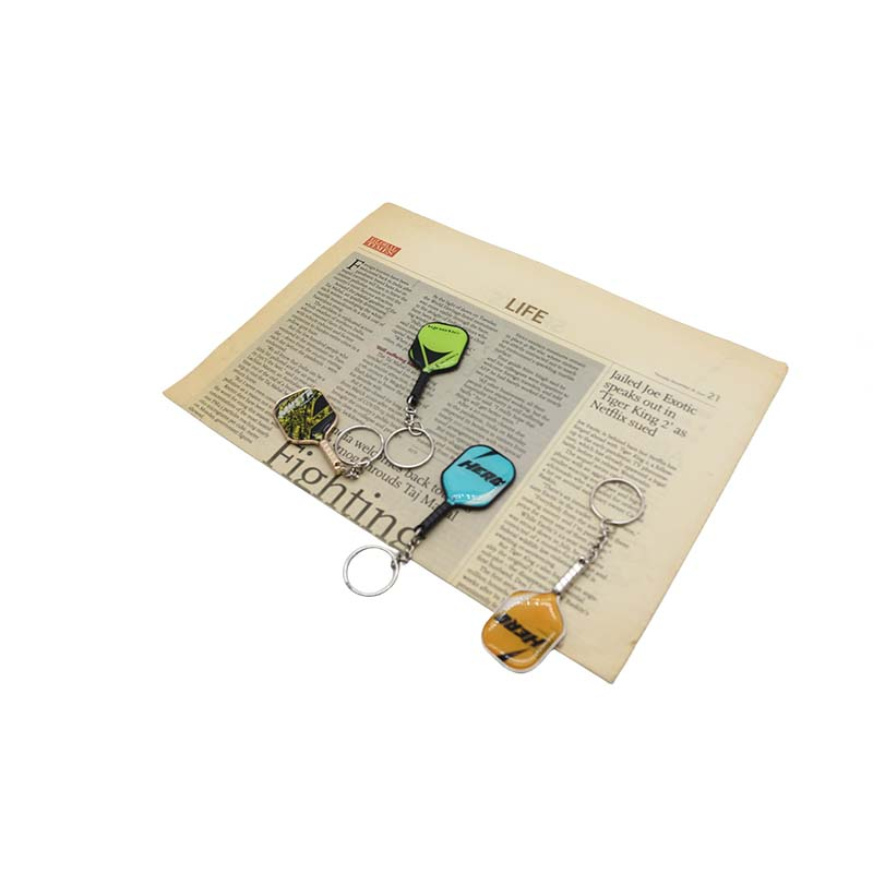 Llaveros racket keychain 18k carbon ball keychain gift mini custom metal racket keychain