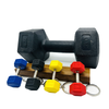 Personalised Gym Fitness Promo Gift Keyholder Fitness Custom 3d Rubber Llaveros Goma De Pesas Mini Dumbbell Barbell Keychain