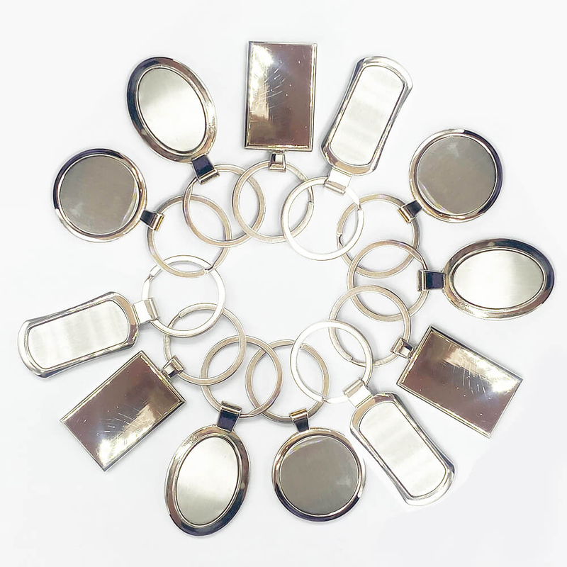 Mini Mirror Stainless Steel Mirror Metal Blank Keychain