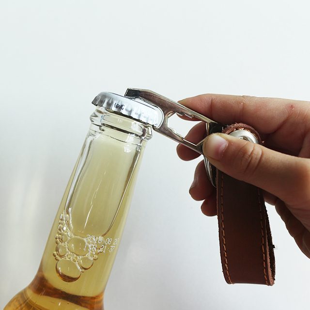 Leather Smart Key Holder Compact Key Organizer With Bottle Opener