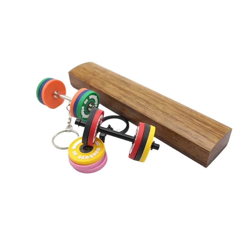 Wsnbwye 7 Hole Weight Plate DIY Sublimation Anime 3D Llaveros CHAVEIRO Urethane Dumbbell Set Lb Key Chain