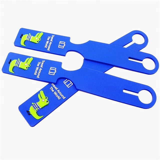 2D Logo Soft Pvc Rubber Travel Airplane Suitcase Luggage Name Tag
