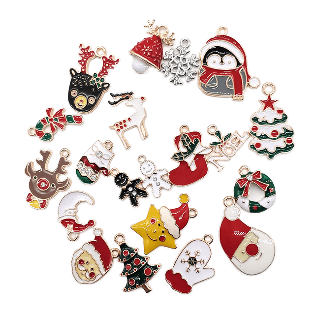 Christmas Series Zinc Alloy Metal Shoes Charms