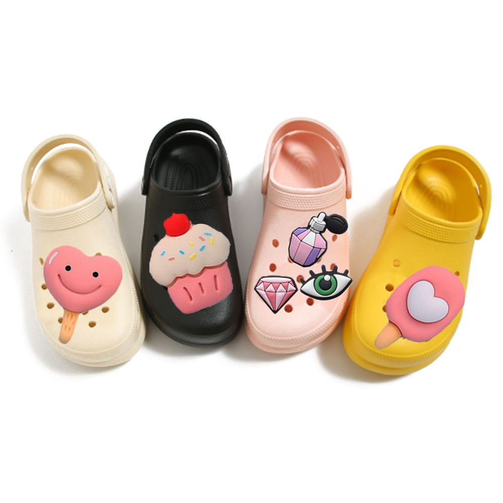 wholesale shoe decoration charms cartoon characters pvc soft silicone halloween big shoe croc charms