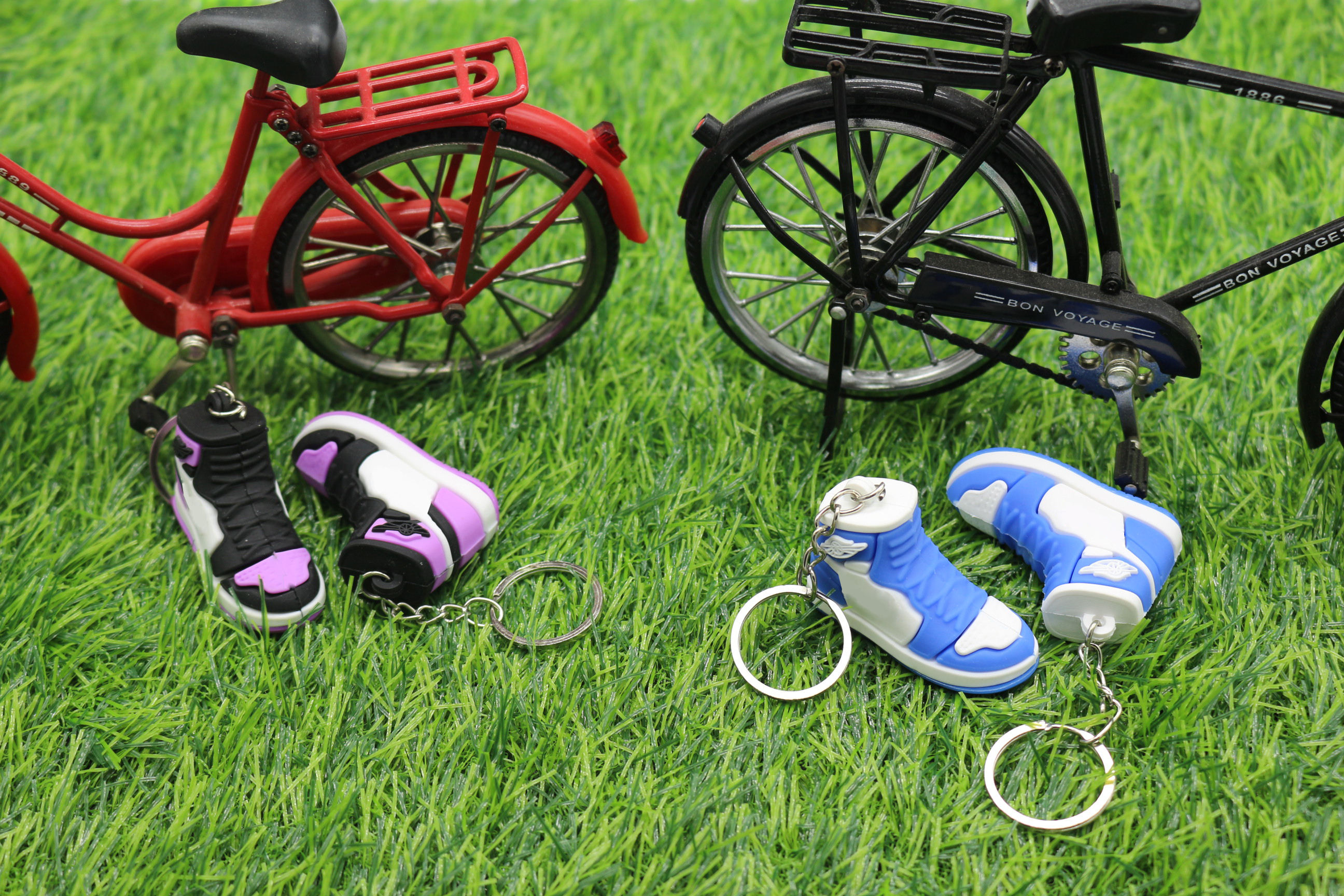 Creative Gifts 3D Basketball Souvenir Key Chain Shoes Soft Rubber Key Chains