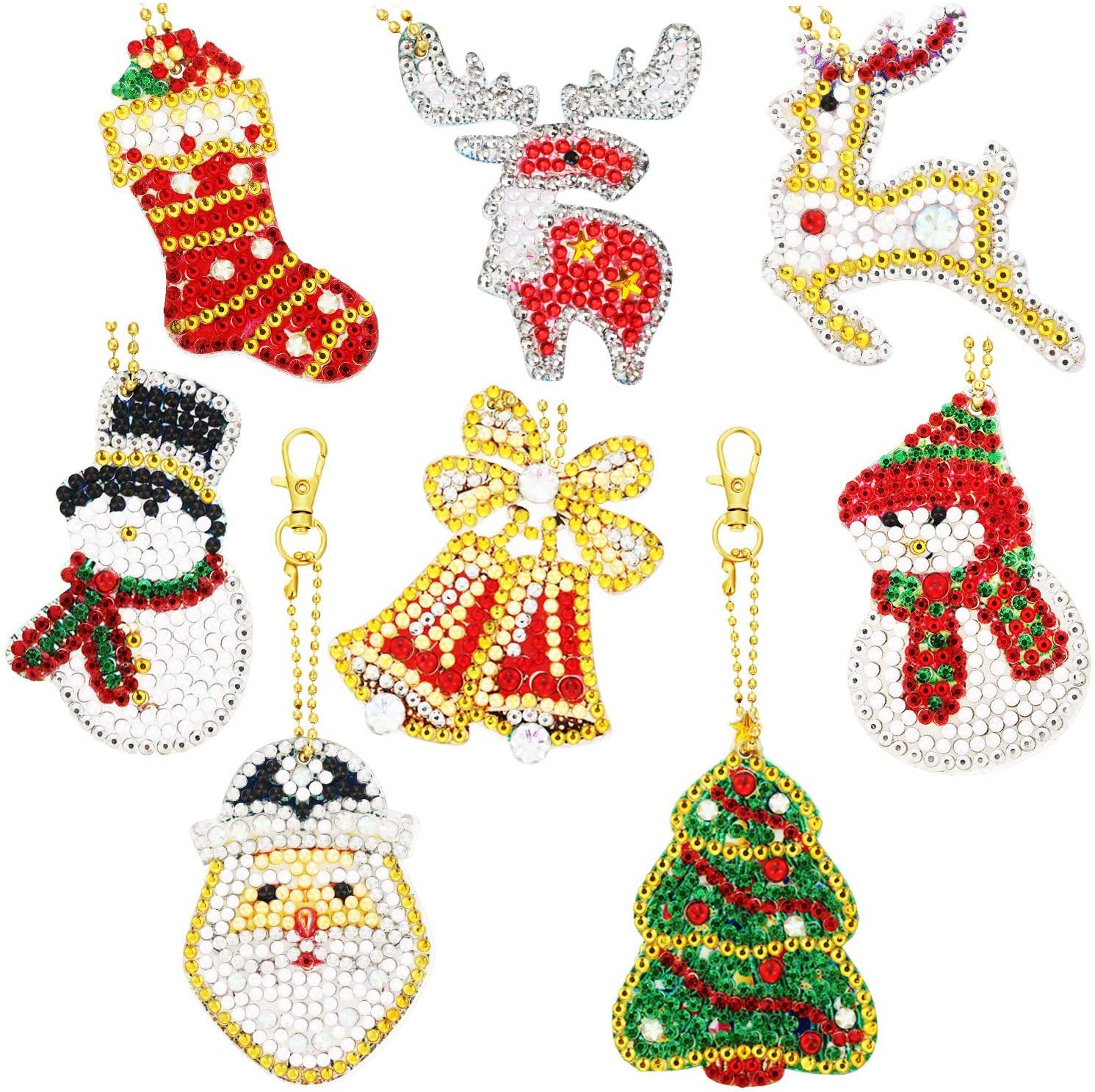 Double-sided Post Drill Owl Crystal Drill 5D Diamond Painting Keychain Kit Spot DIY Acrylic Keychain