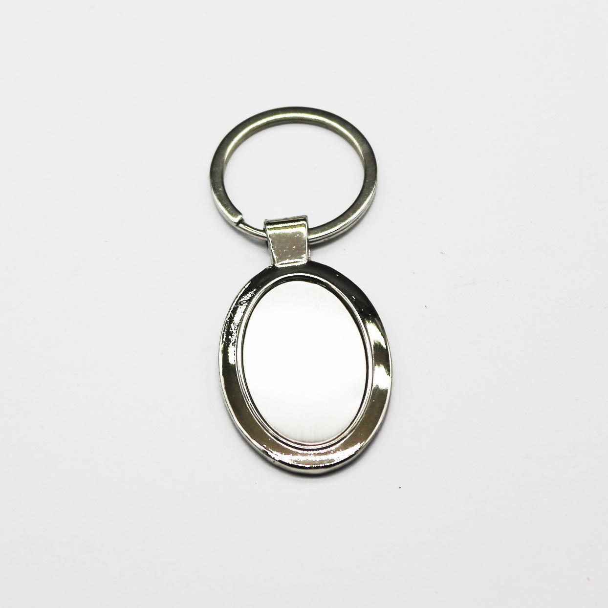 Custom Logo Mini Mirror Keyring Stainless Steel Mirror Metal Blank Keychain Metal Keychain