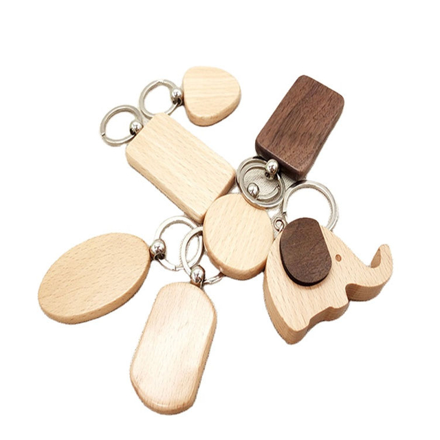 Disc Llavero De Madera Backpack Pendants Logo Custom Designer Blank Engrave Wood Keychain