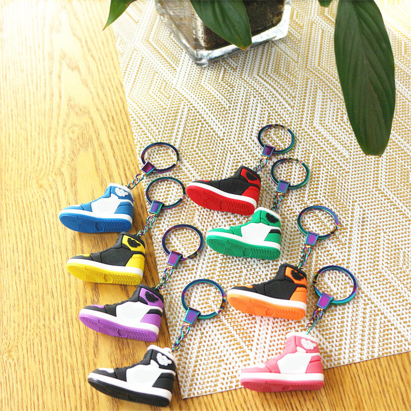 PVC Luxury Key Chain Accessories Mens Basketball Shoe 3D Key Chains